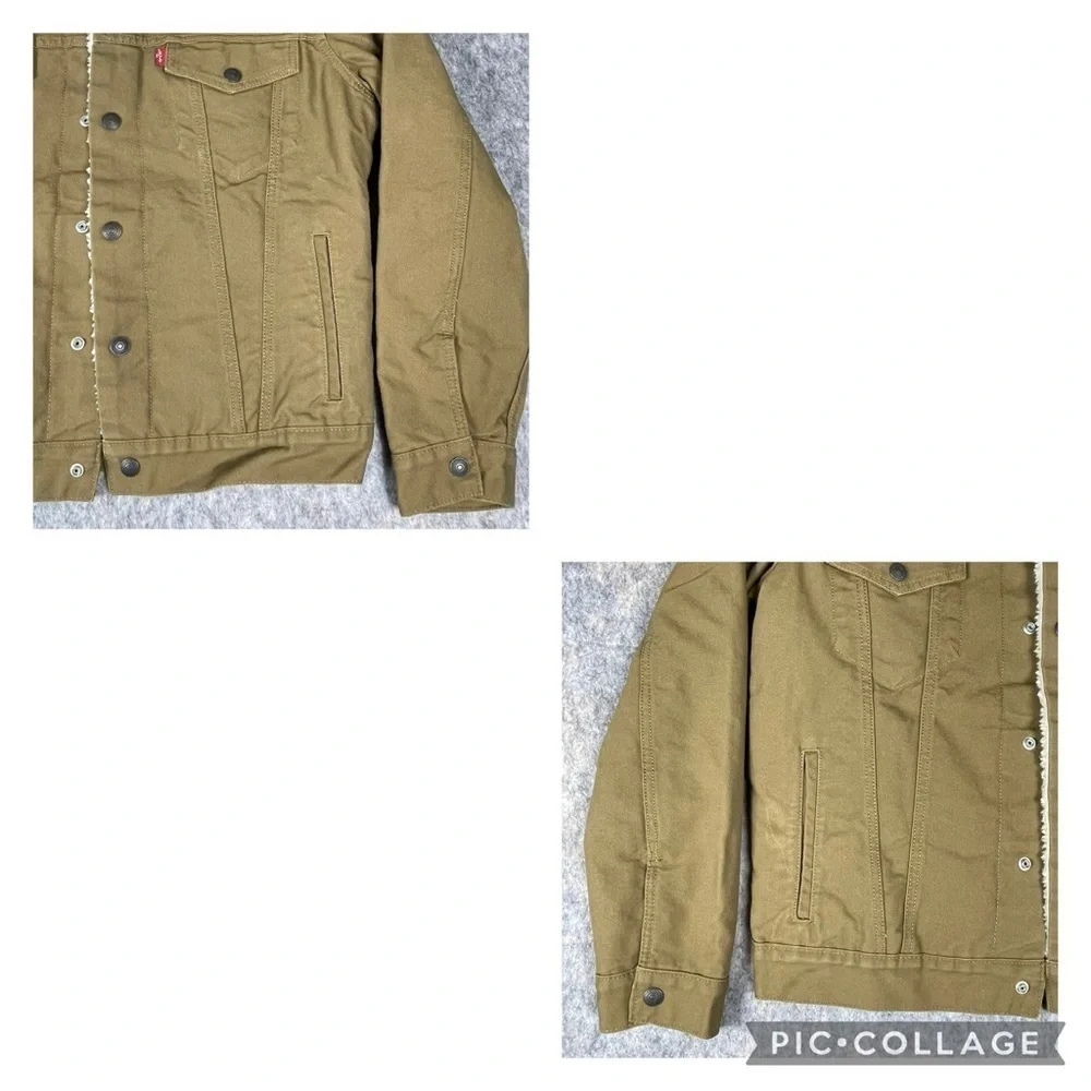 Levi’s Iconic Cozy Durable Warm Canvas Sherpa Lined Trucker Jacket - NWT - Sz S